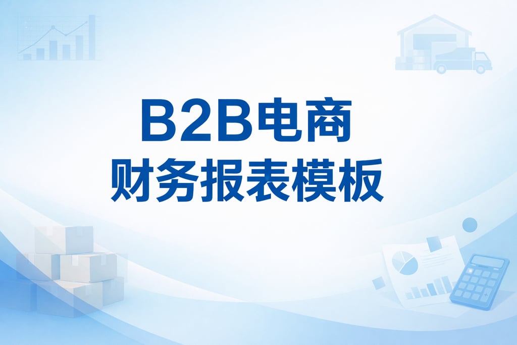 B2B 模板！电商 b2b 财务报表模板，批发业务